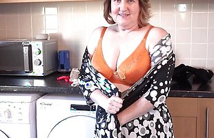 AuntJudysXXX  Your 58yo Curvy Mature Housewife Mrs Kugar Sucks Your Cock in the Laundry Room POV