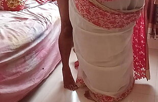 egyptian sexy Slut Granny wear saree shortly grandson gets hot see her big tits amp big ass in good shape tied her hands amp fucks her
