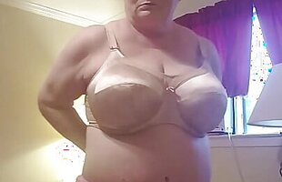 This Horny Granny Rides A Big Black Dildo And Oils Her Huge Tits