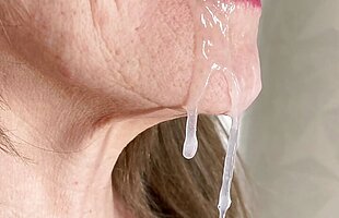 Granny saggy tits extreme deepthroat and swallow semen